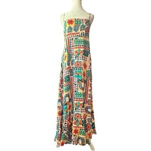 Paper Heart Anthropologie Aztec Sunrise Dress XSmall, Medium New